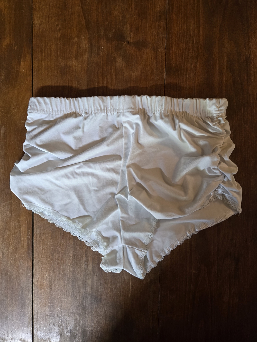 White Lace-Trim Women's Shorts